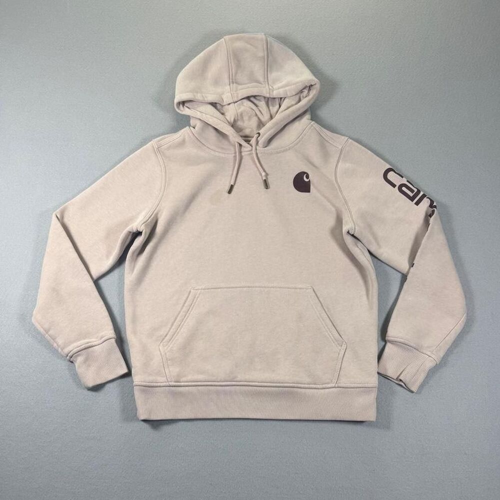 Carhartt Women's Grey and Cream Hoodie